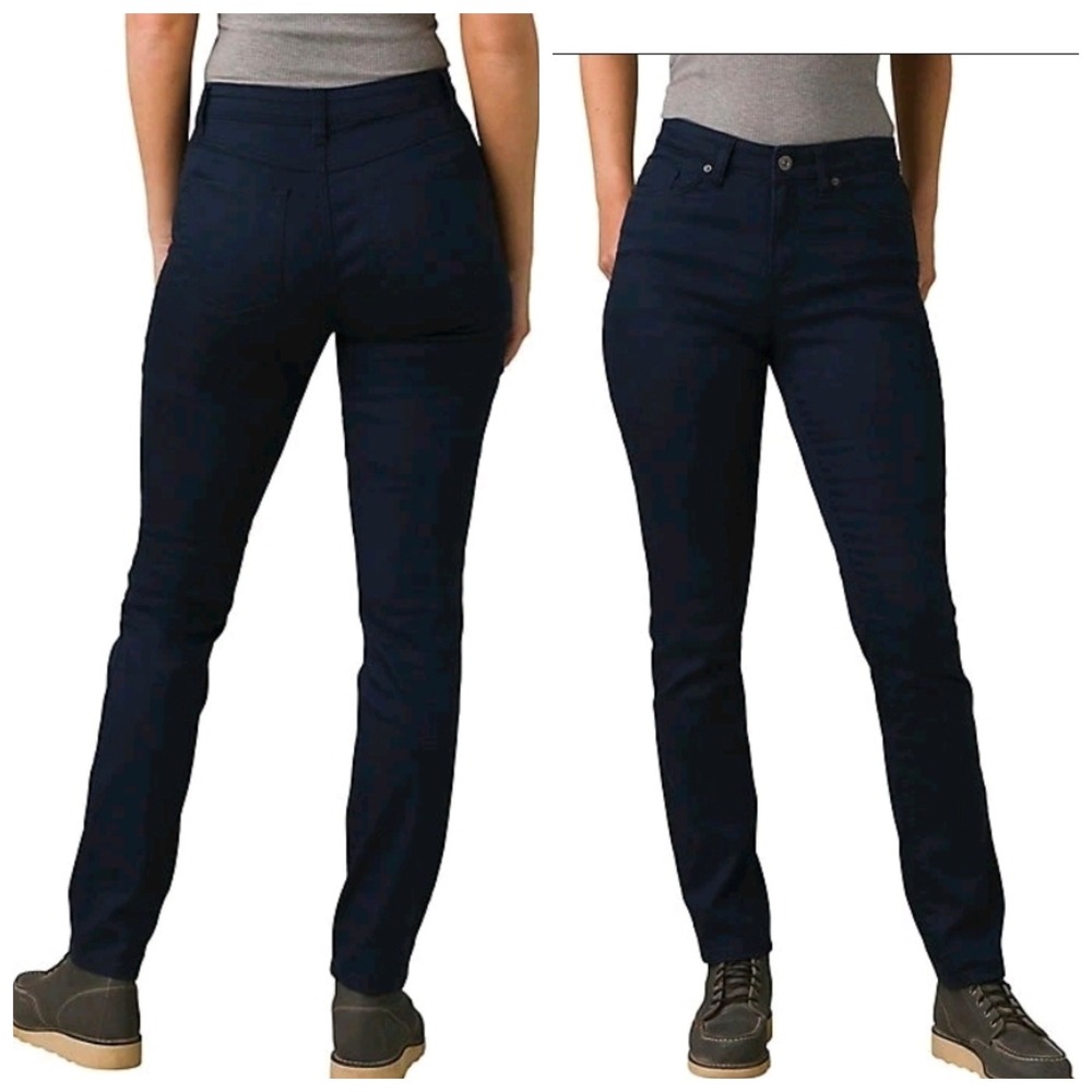 prAna Kayla High Rise Jeans Womens 10 Short Indie Blue NEW Stretch Straight Leg